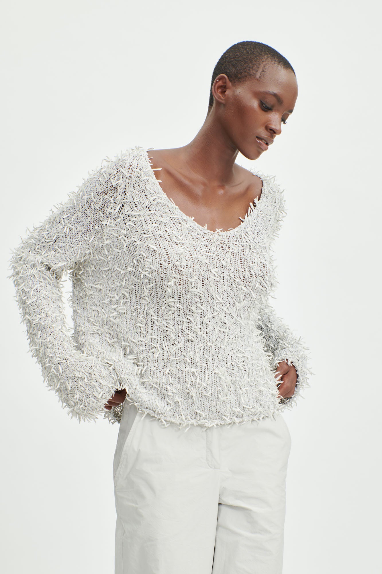 Fringed jumper