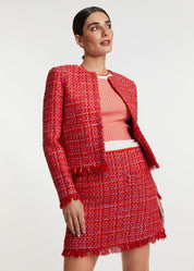 Boucle Jacket Red