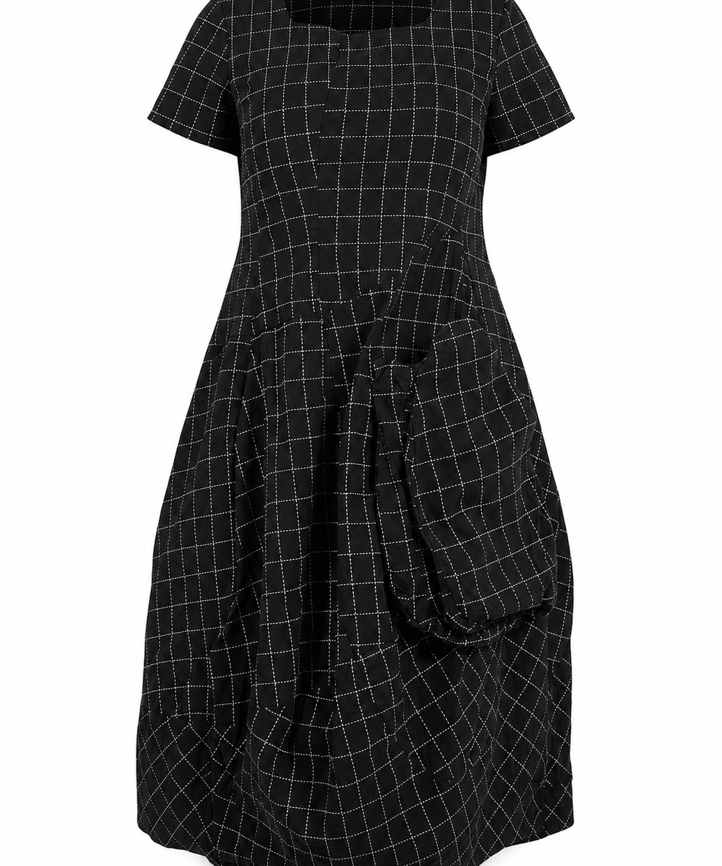 Rundholz Black Label Short Sleeved Dress Black Check