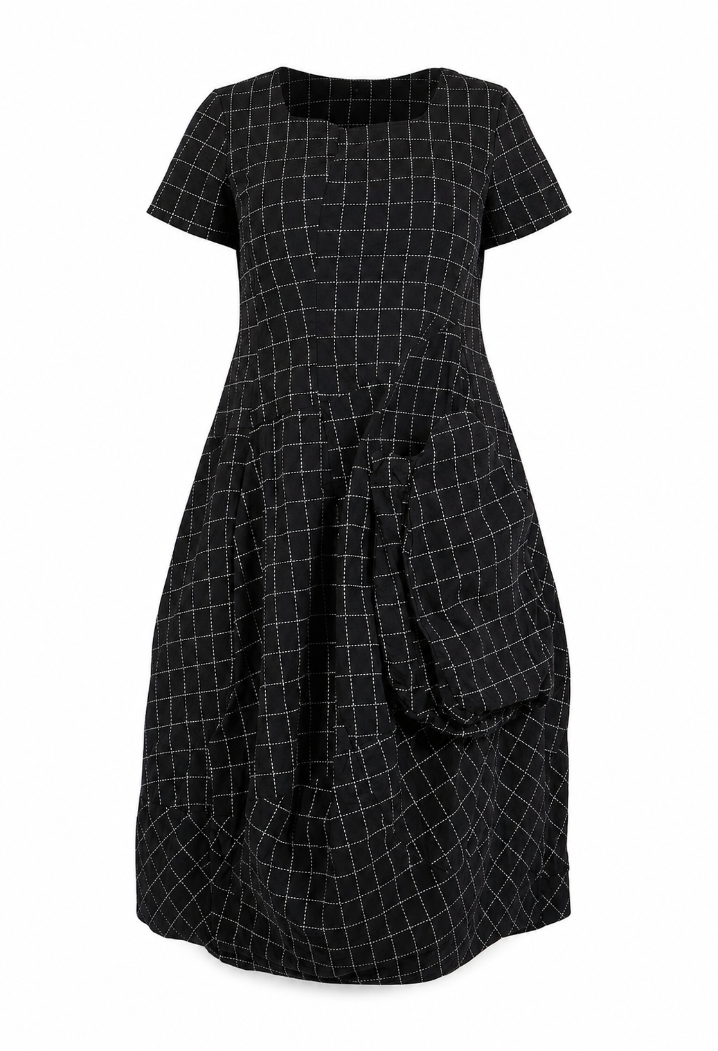 Rundholz Black Label Short Sleeved Dress Black Check