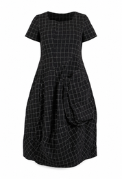 Rundholz Black Label Short Sleeved Dress Black Check