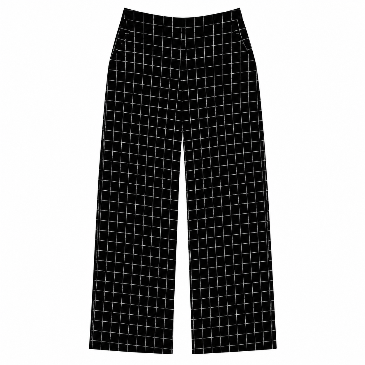 Rundholz Black Label Wide Leg Pants Black Check