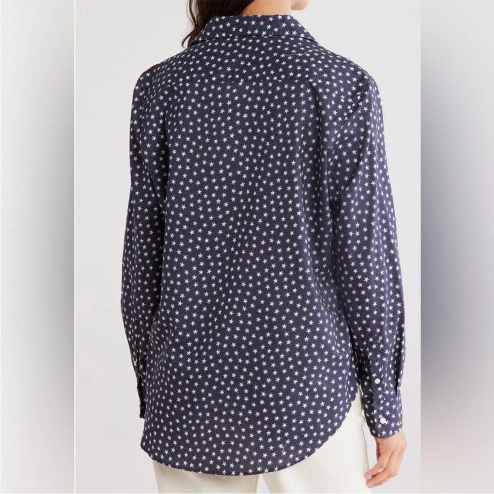 Eileen Relaxed B/U Shirt Navy White Stars