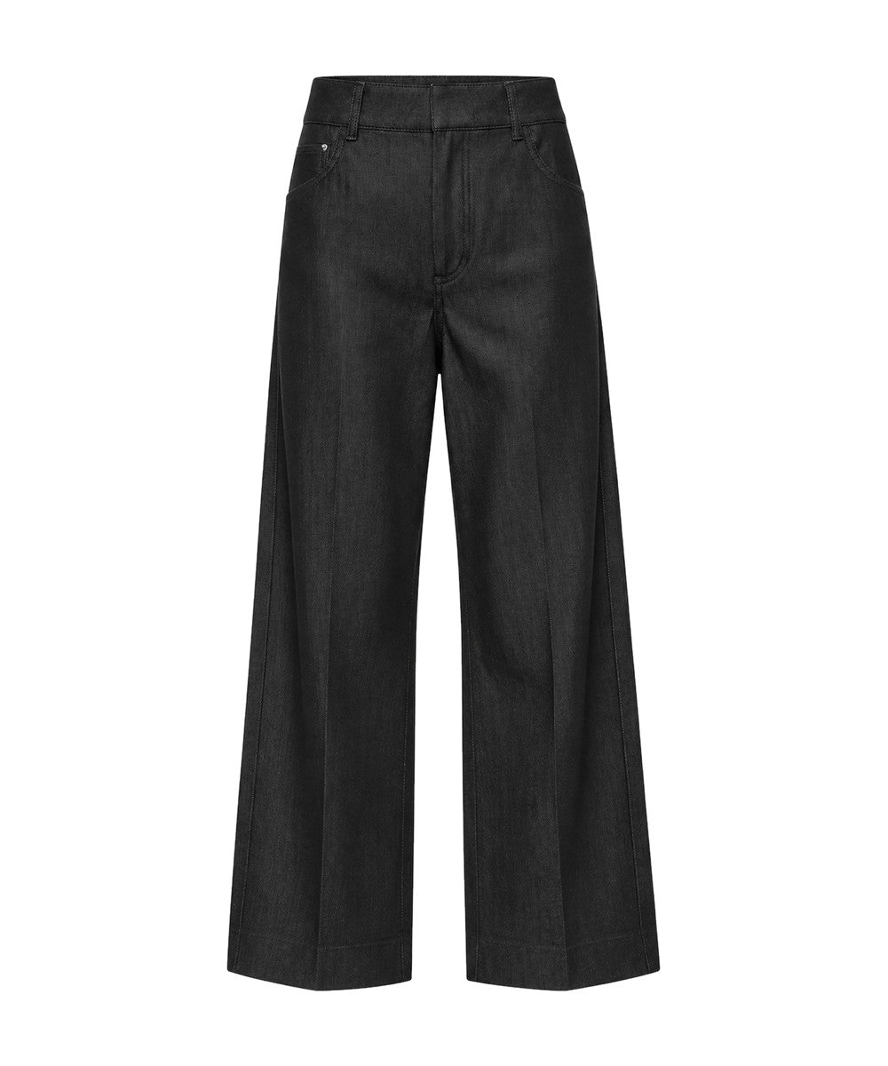 S Max Mara Chambray Wide-Leg Trousers