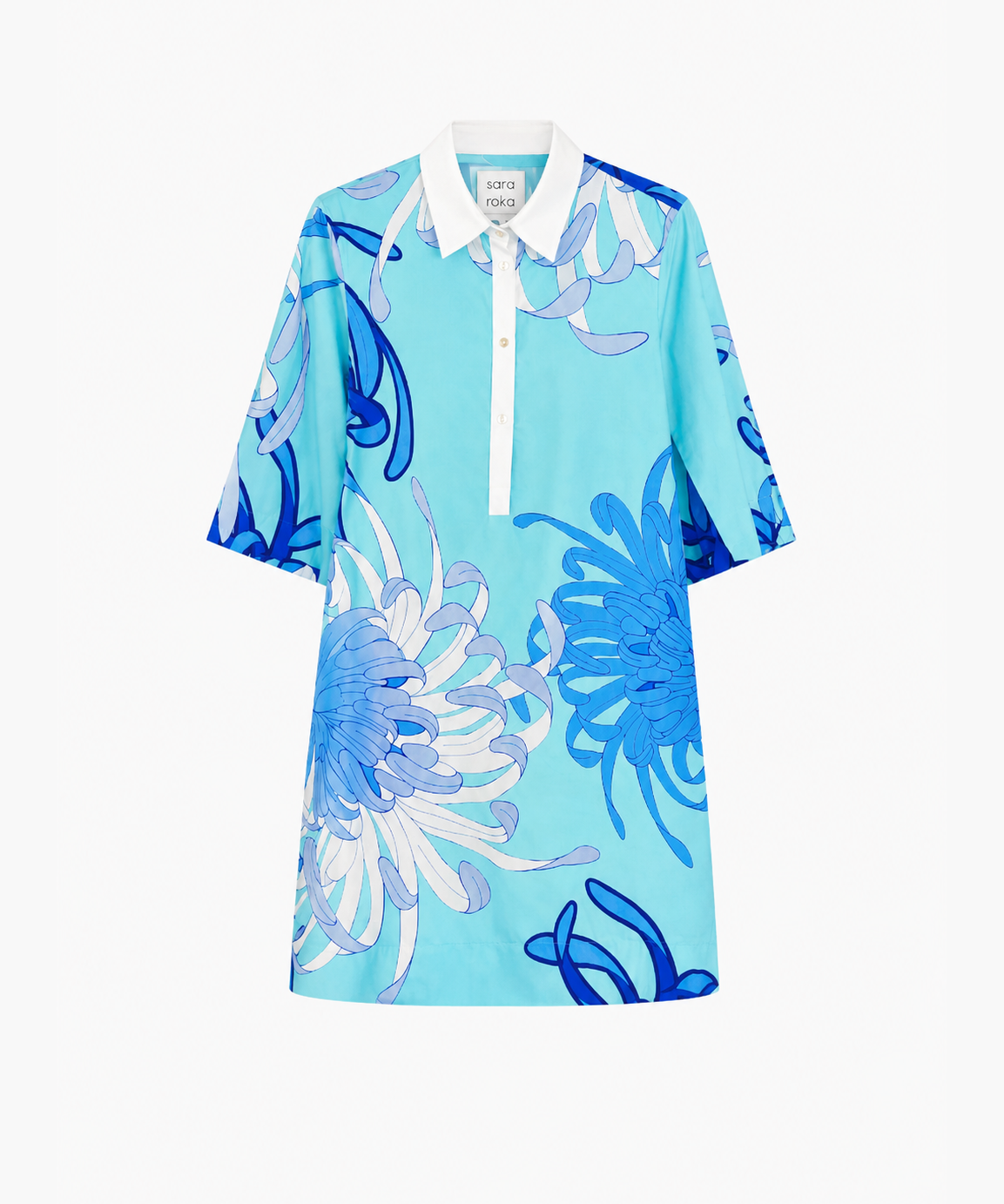 Sara Roka Jackalyn Shirt Dress Blue Dahlia