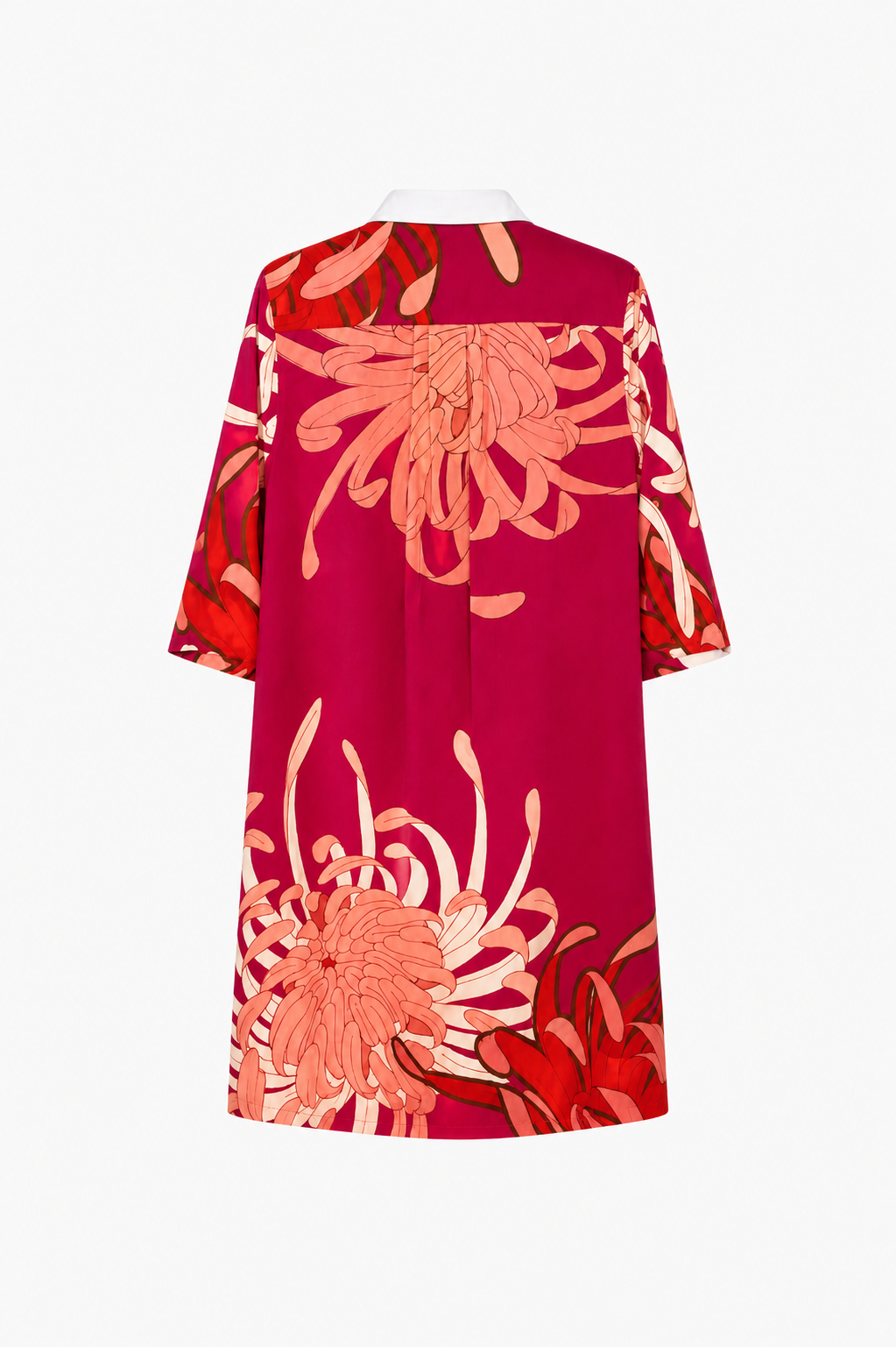Sara Roka Jackalyn Shirt Dress Red Dahlia