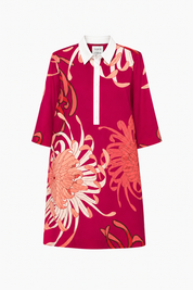 Sara Roka Jackalyn Shirt Dress Red Dahlia