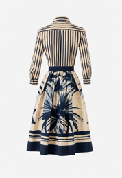 Sara Roka Nidina70/B Navy Palms & Stripes