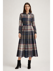 Sara Roka Nidina75 Check Shirt Dress