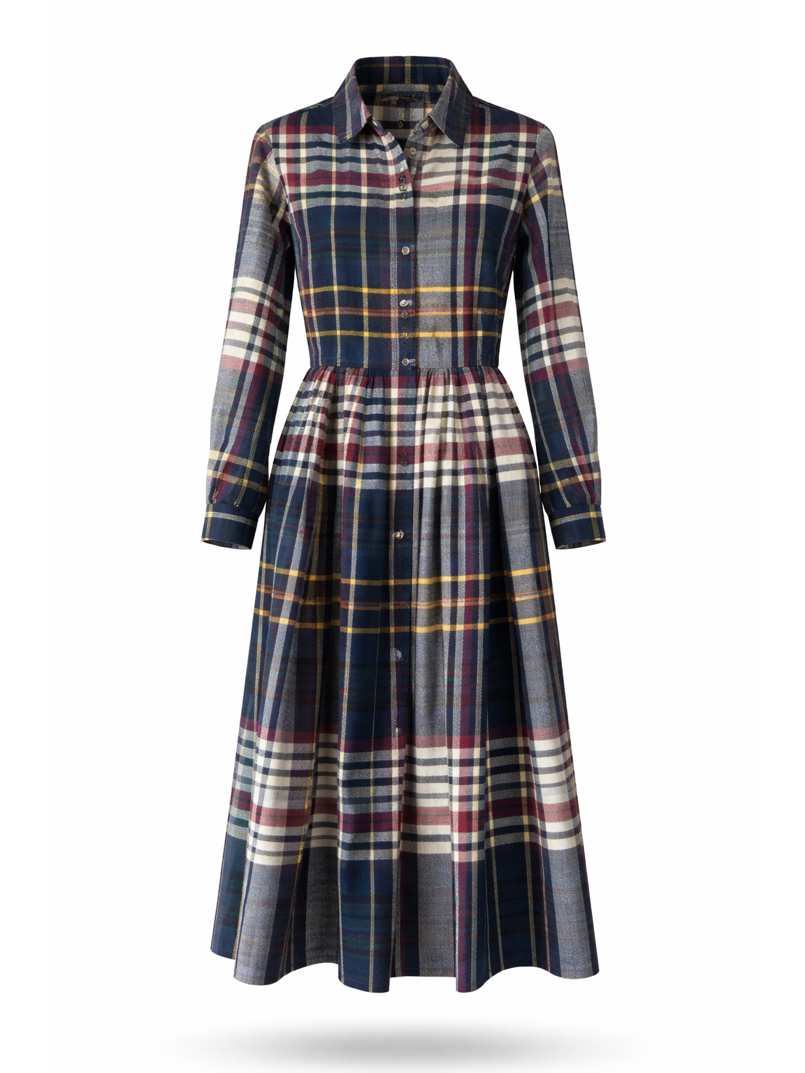 Sara Roka Nidina75 Check Shirt Dress