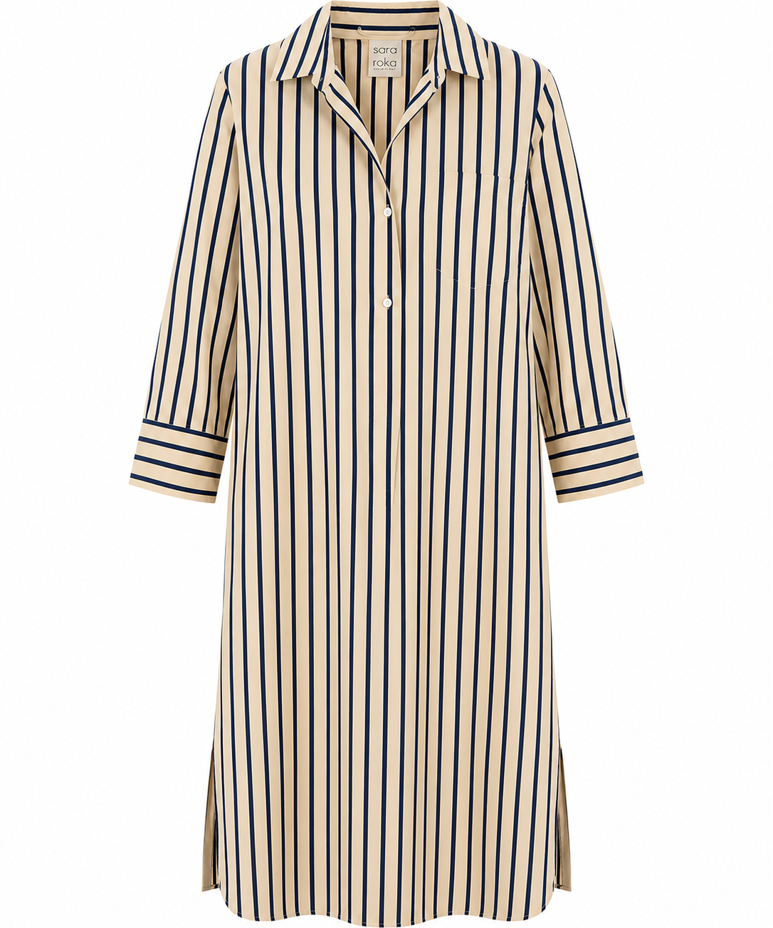 Sara Roka Petra Navy Stripe Dress