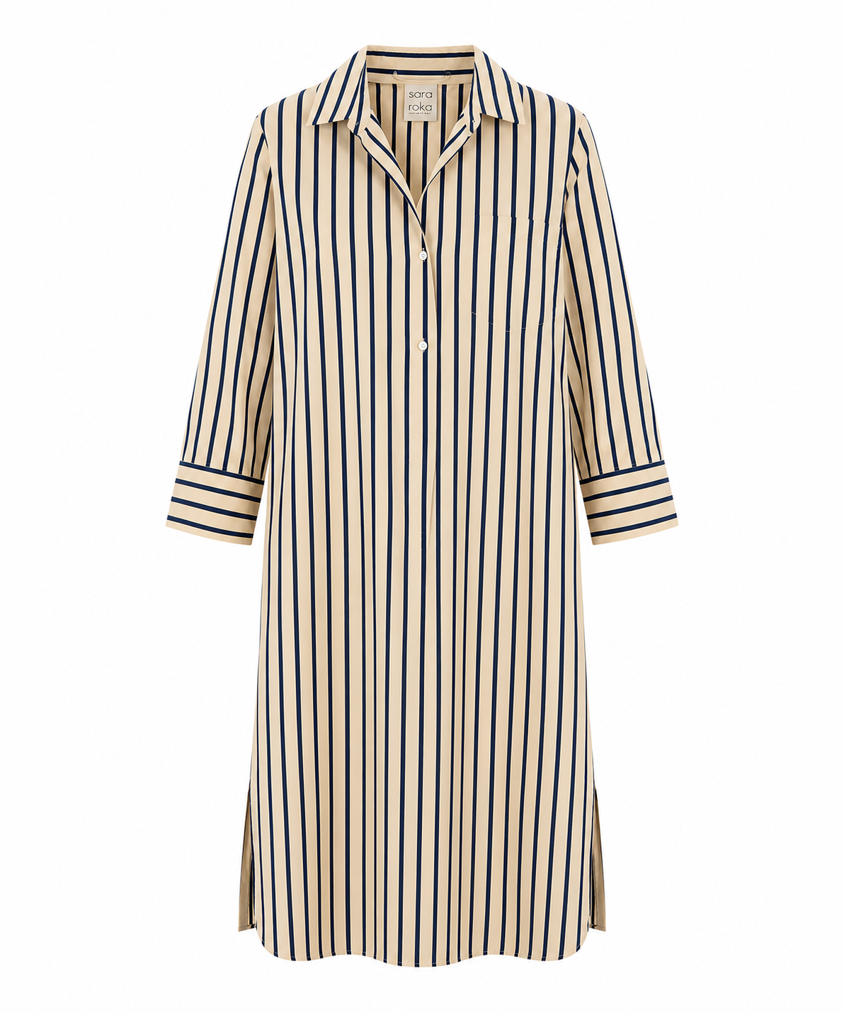 Sara Roka Petra Navy Stripe Dress