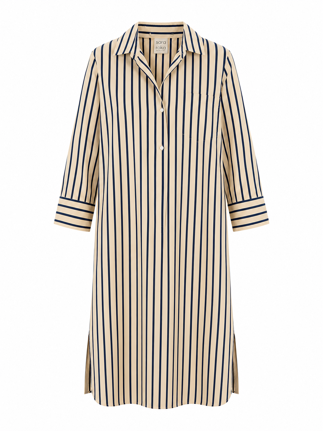 Sara Roka Petra Navy Stripe Dress