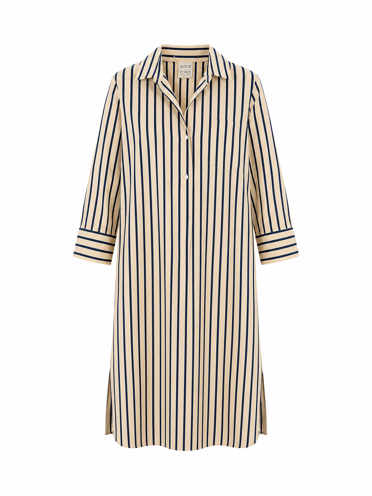 Sara Roka Petra Navy Stripe Dress