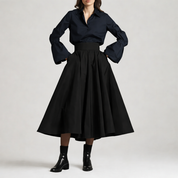 Sara Roka Tabba85 Midi Skirt in Black
