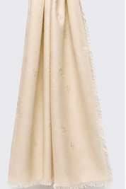 Cedro Jacquard Fringe Scarf Powder