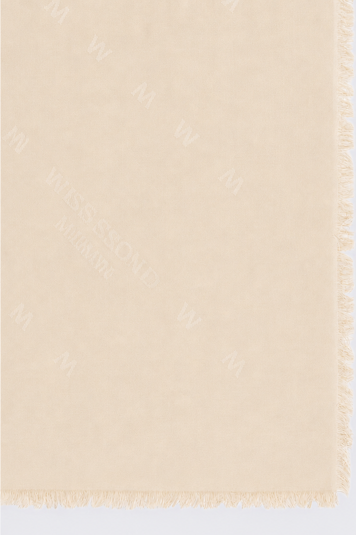 Cedro Jacquard Fringe Scarf Powder