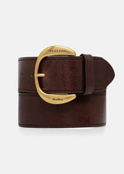 Laccato dark brown belt