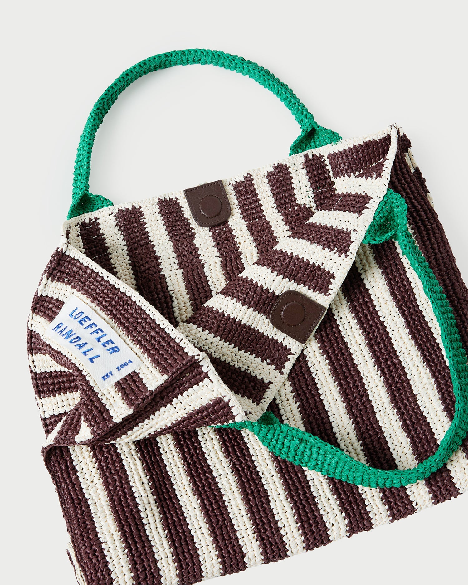 Sol Crochet Beach Tote Stripe