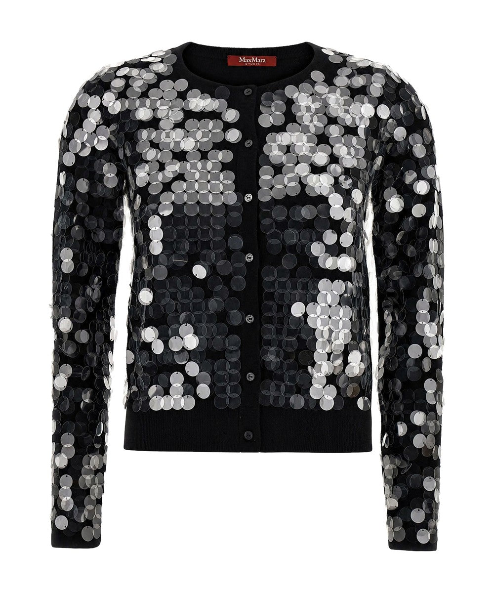 Studio Max Mara Necton Cardigan With Sequins Black