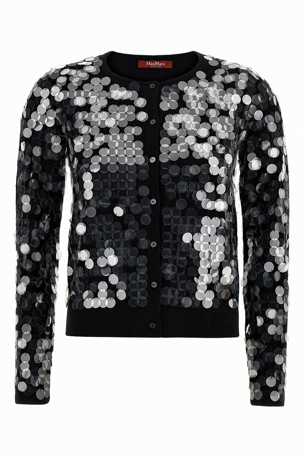 Studio Max Mara Necton Cardigan With Sequins Black