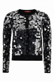 Studio Max Mara Necton Cardigan With Sequins Black