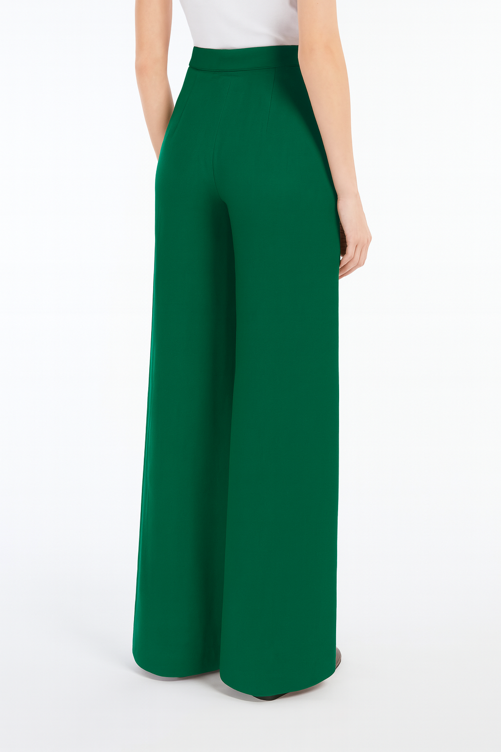 Studio Max Mara Vicario Linen Trousers Green