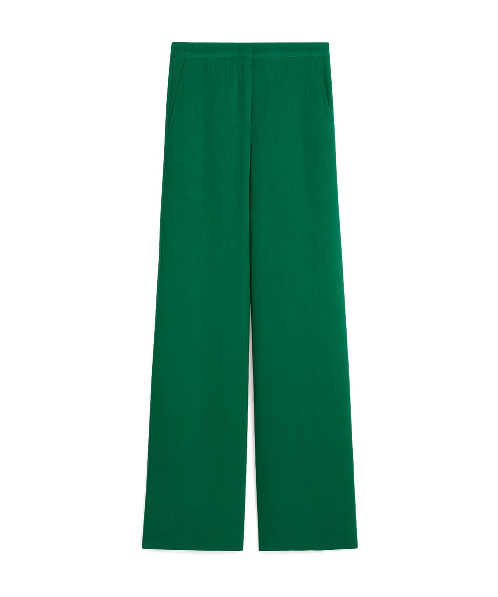 Studio Max Mara Vicario Linen Trousers Green