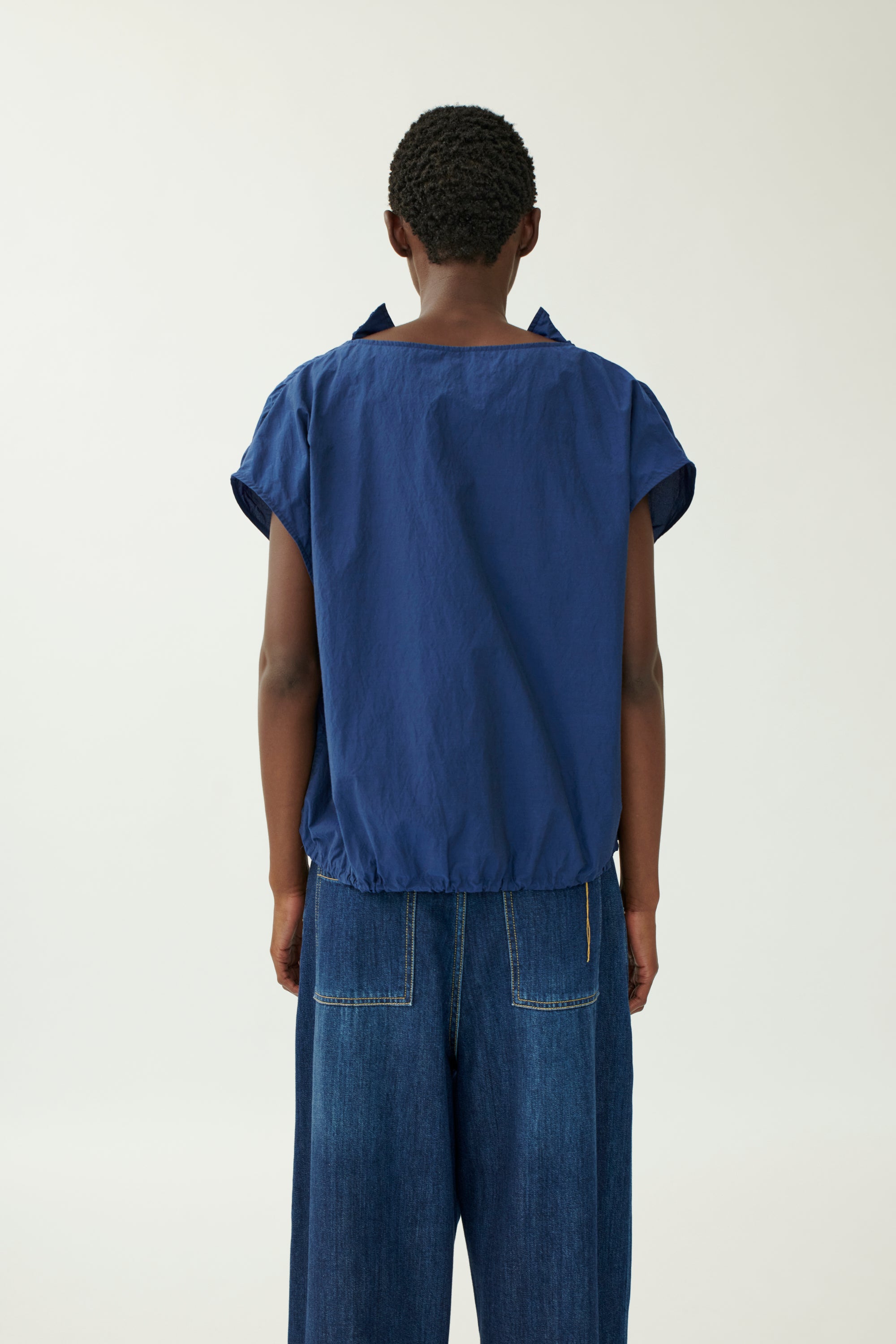 Sal Navy Drawstring Top