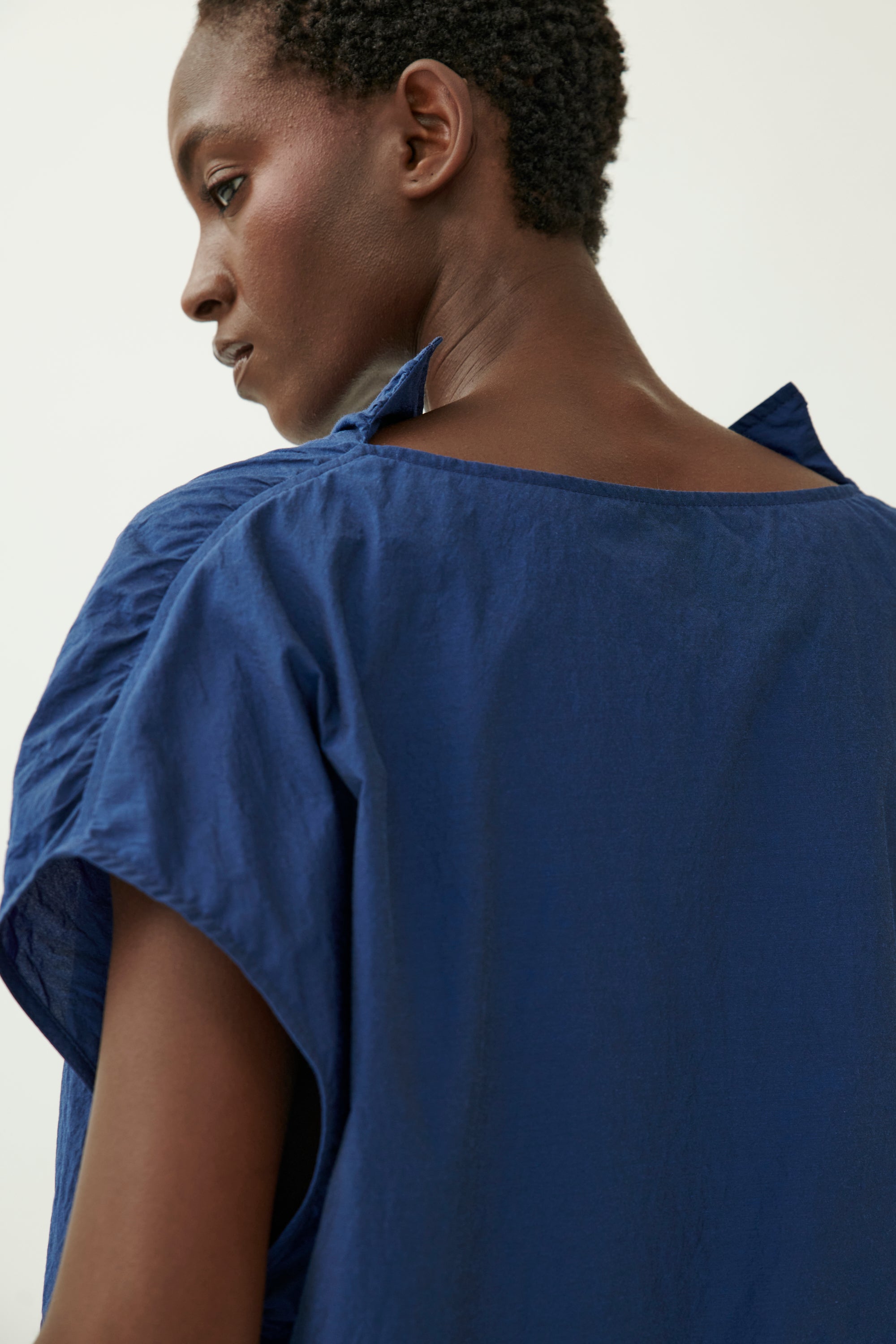 Sal Navy Drawstring Top