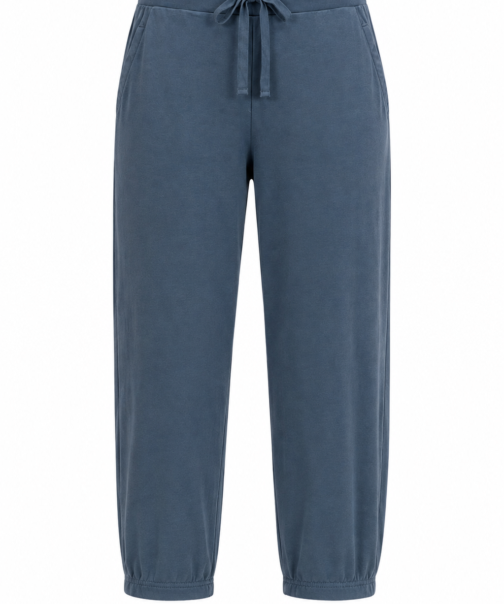 Transit Cotton knit comfort-fit Trousers Blue Slate