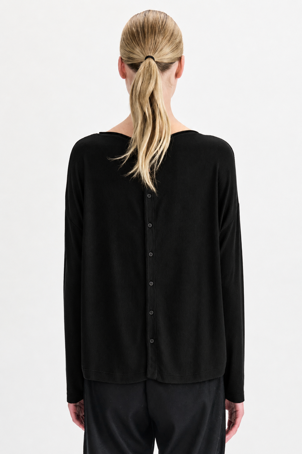 Transit Modal Cashmere Reversible Button Tee