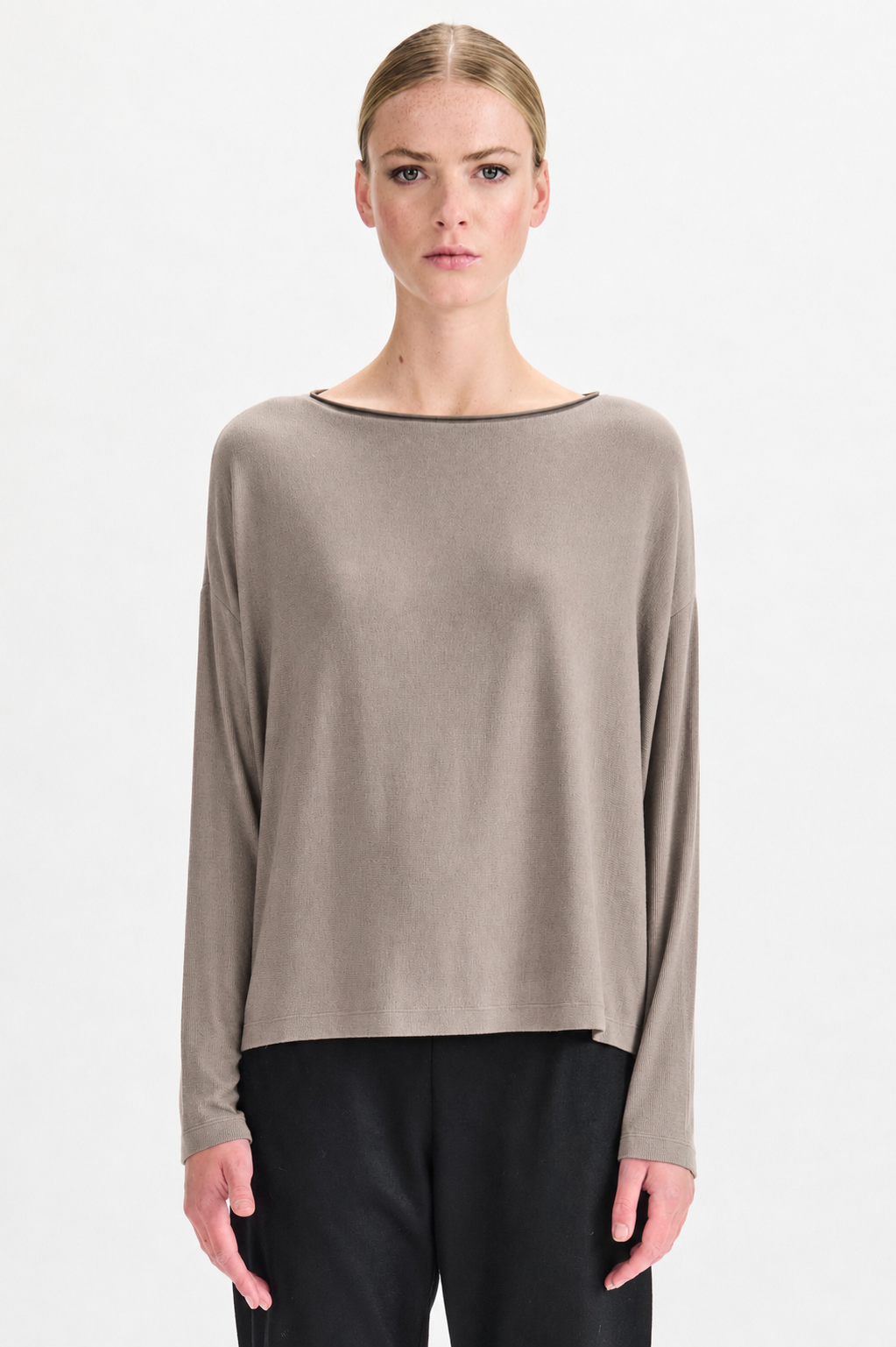 Transit Modal Cashmere Reversible Button Tee