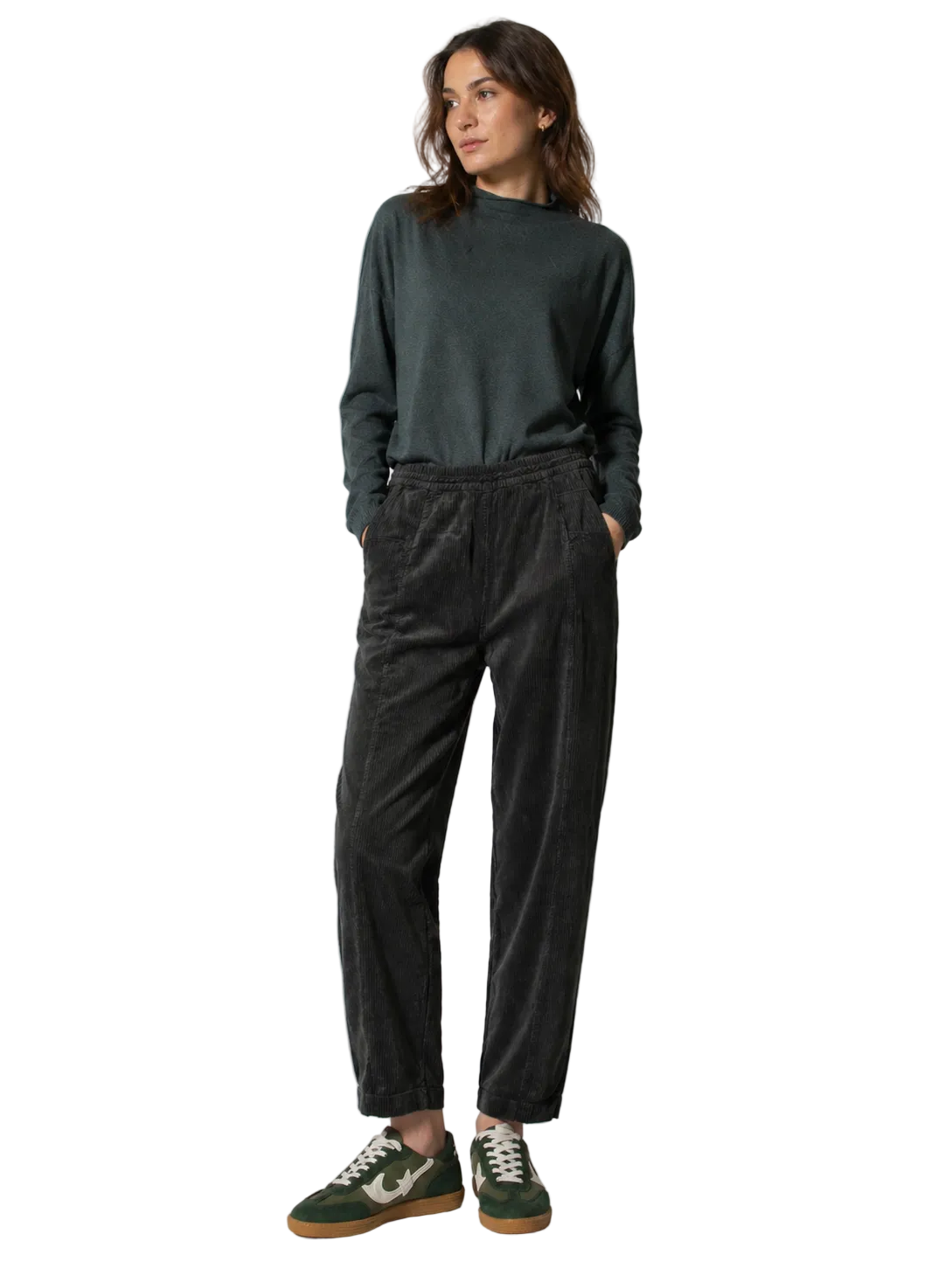 Transit Signature Stretch Corduroy Pant in Green