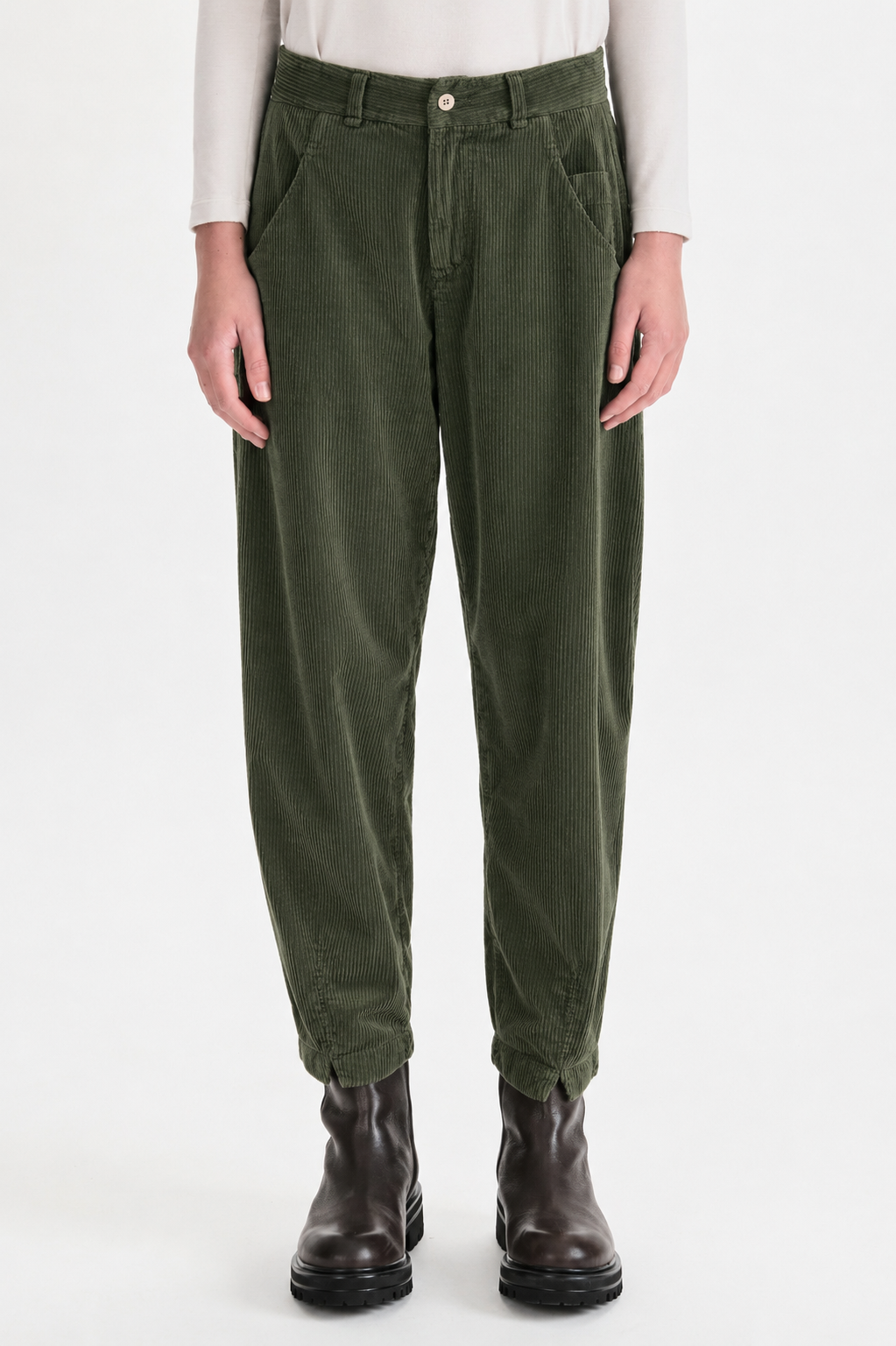Transit Signature Stretch Corduroy Pant in Green
