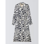 Gaia Printed Silk Dress Blue