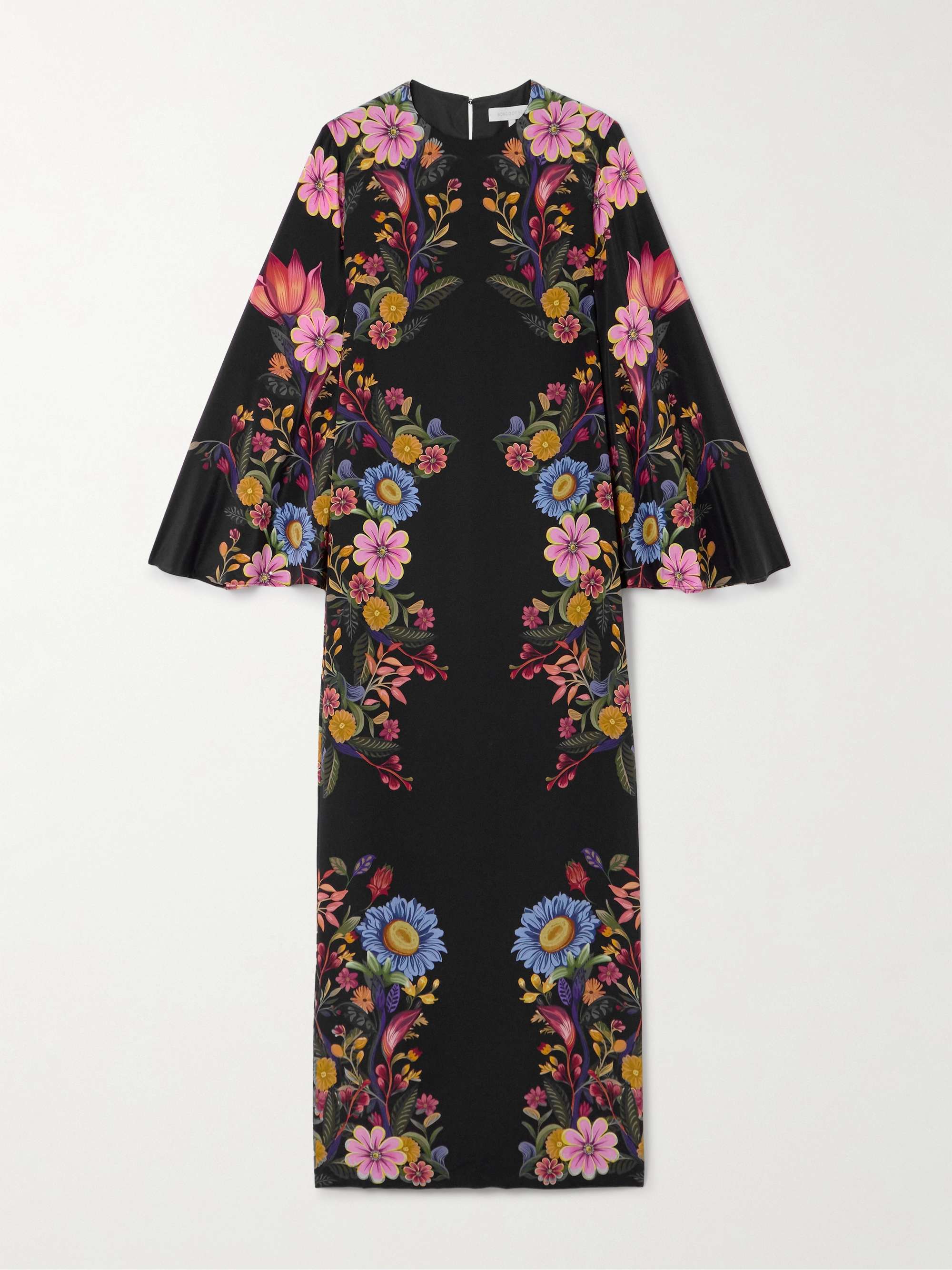 Finley Silk Crepe Dress Black Floral Printed – The LBD Shop