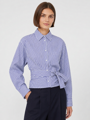 Weekend Max Mara Fresco Shirt Navy and White Stripe