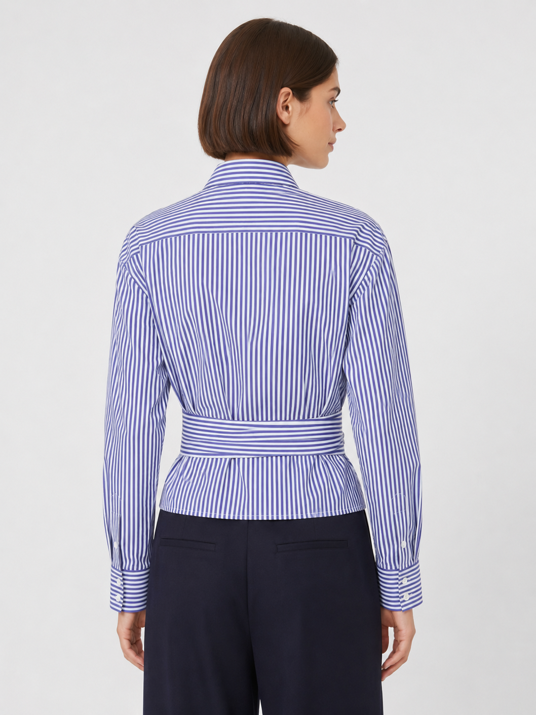 Weekend Max Mara Fresco Shirt Navy and White Stripe
