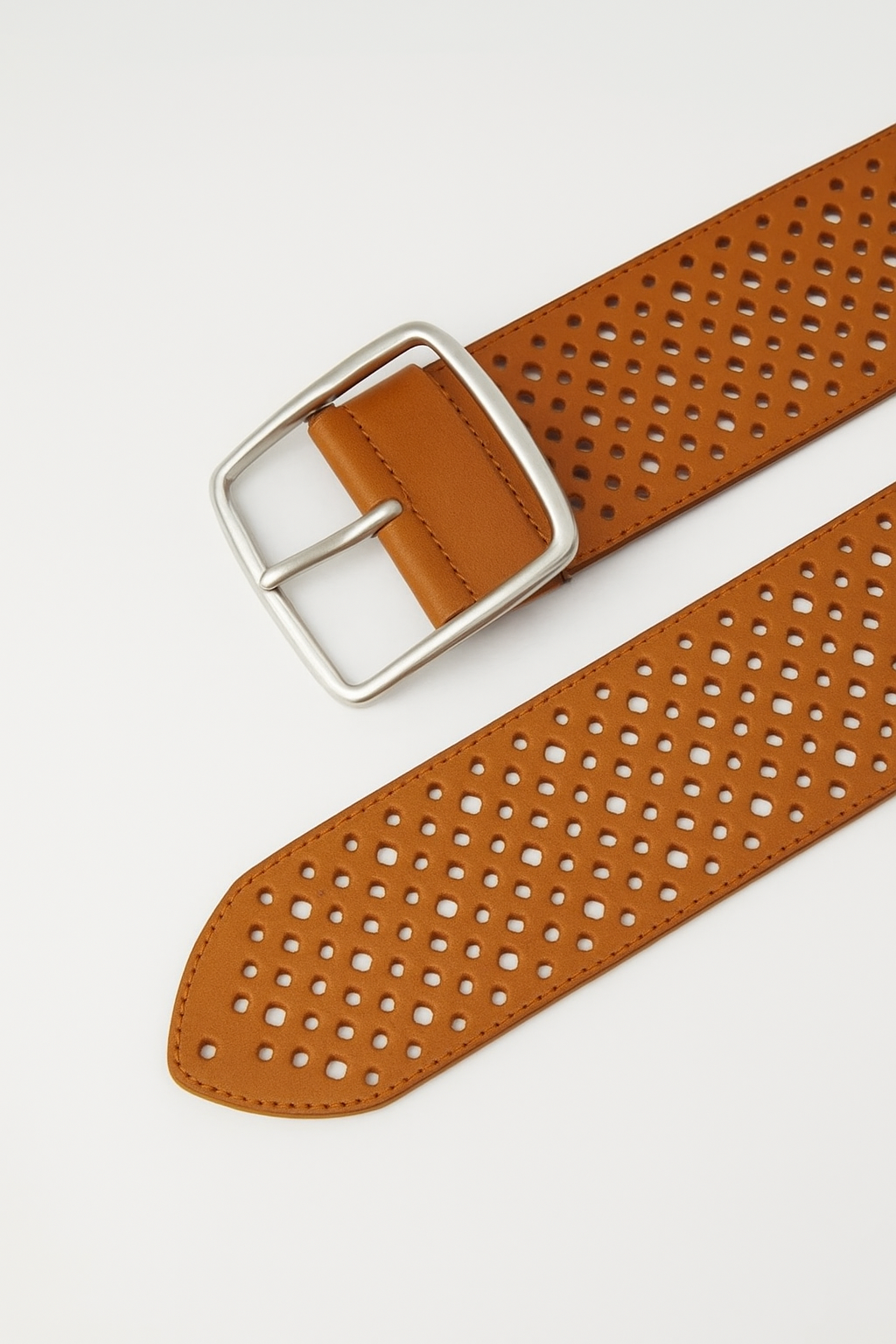 Weekend Max Mara Kuens Perforated Belt Brown