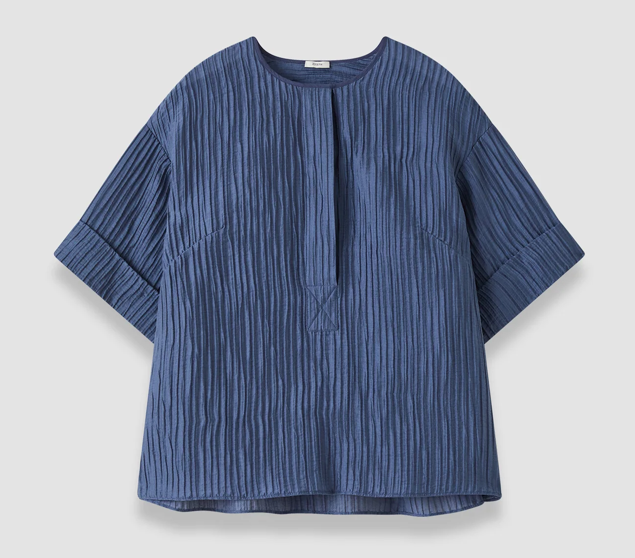 Yani Fluid Crinkle Blouse Blue