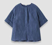 Yani Fluid Crinkle Blouse Blue