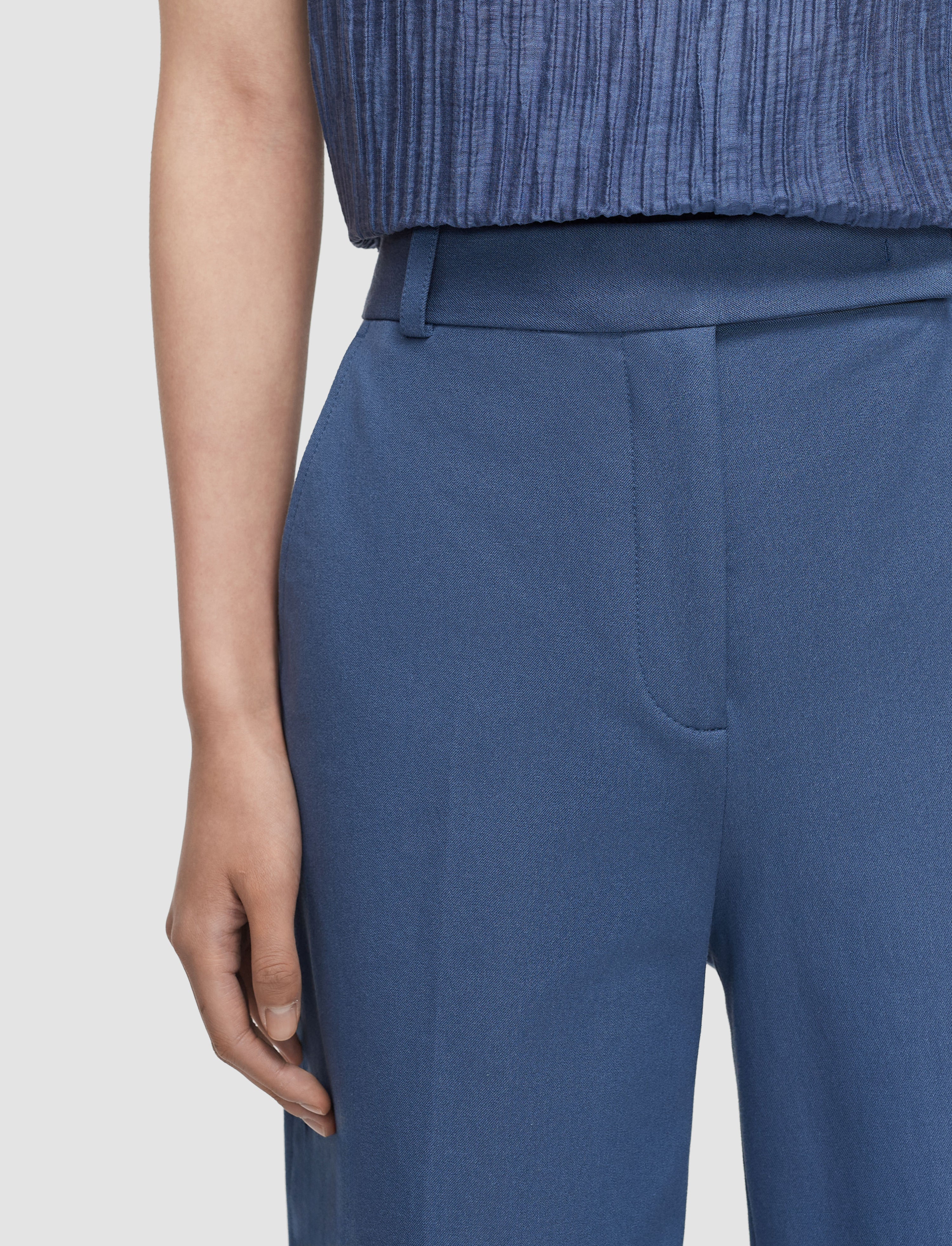 Yukio Gabardine Stretch Trousers Mineral Blue