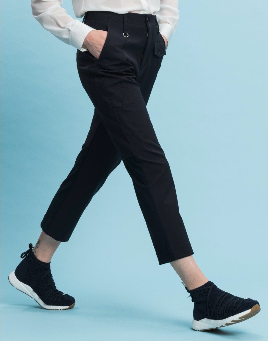 Hyper Navy High Waisted Pants High by Claire Campbell