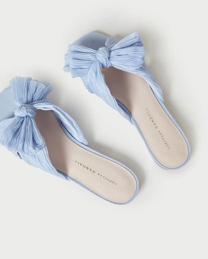 Daphne Knot Flat Sandal Blue