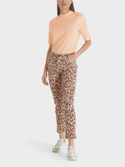 Slim leopard jeans