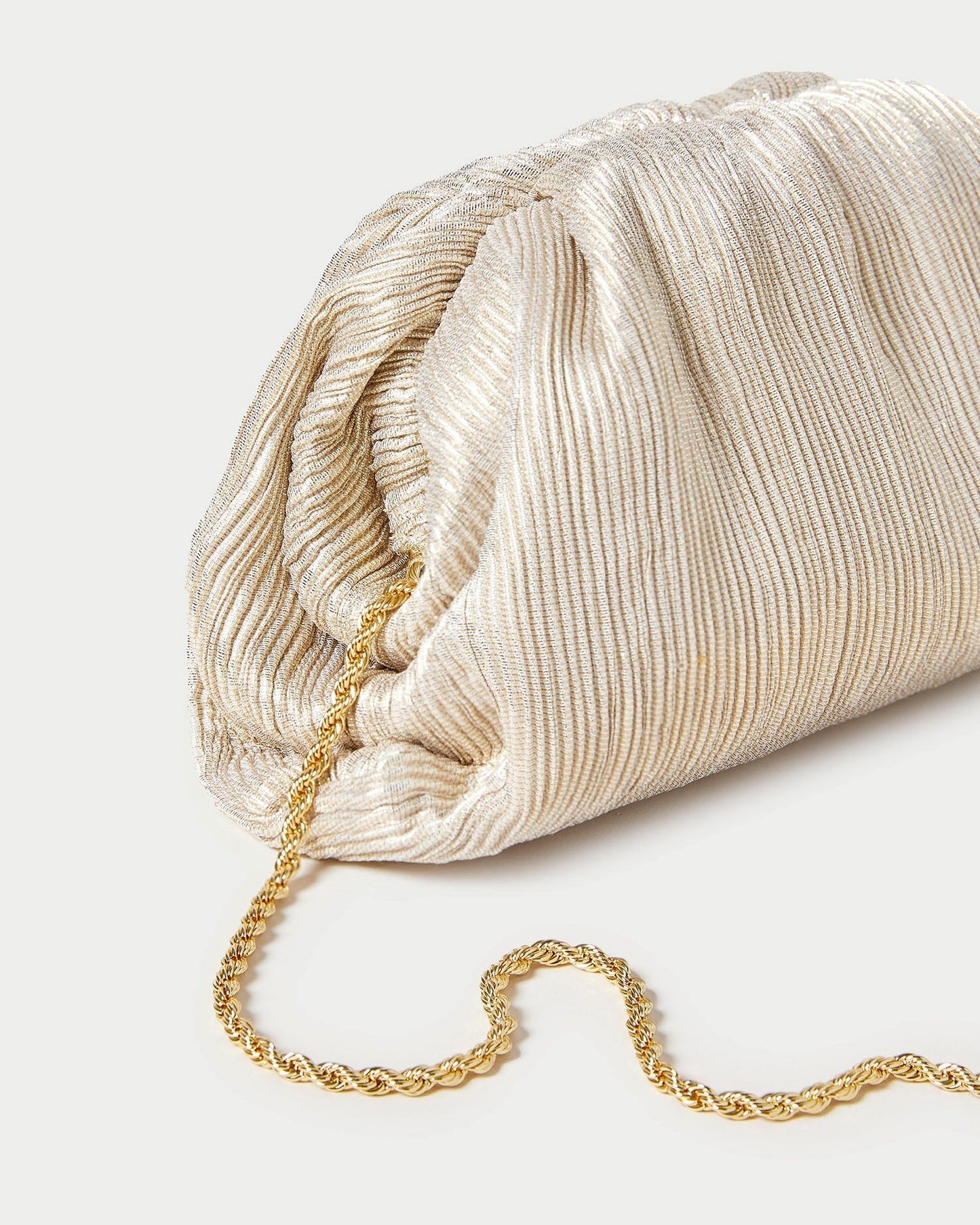 Bailey Silver Pleated Dome Clutch