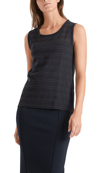 Sheer Knitted Stripe Top Marc Cain