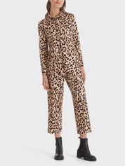 Leopard Shirt Jacket in Scuba Jersey
