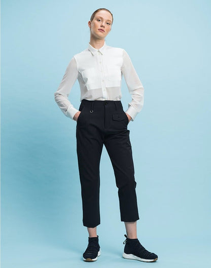 Hyper Navy High Waisted Pants High by Claire Campbell